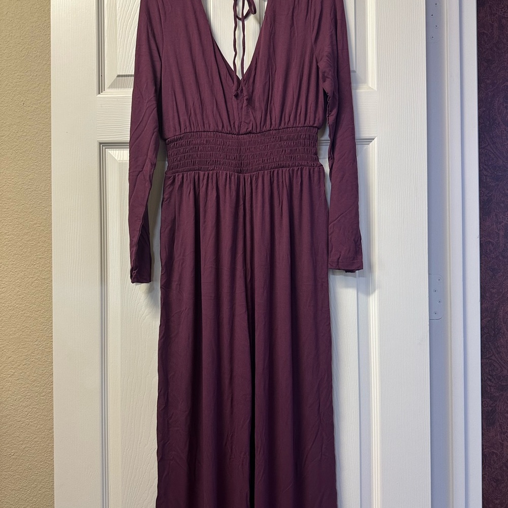 Old Navy Deep Purple Long Sleeve Jumpsuit